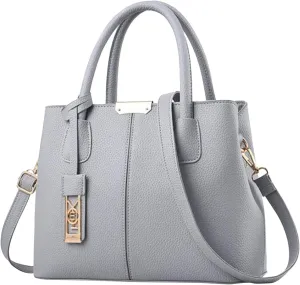 Tote Top Handle Satchel Bags for Women Work Tote Bags with Strap Vintage Top-Handle Handbags Versatile Daily Bag(Grey)
