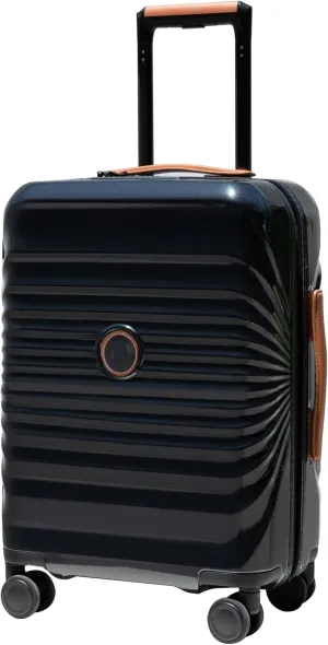 Travel Convenience with Lightweight 24" Spinner Suitcase, Spacious Inner Storage, USB Port, Wheel Lock, Black