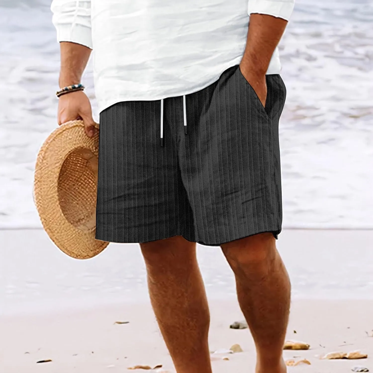 Travel Pants for Men Beach Swing Chino Shorts Men Large Size Beach Shorts for Men Plus Size Cargo Shorts Men, Medium