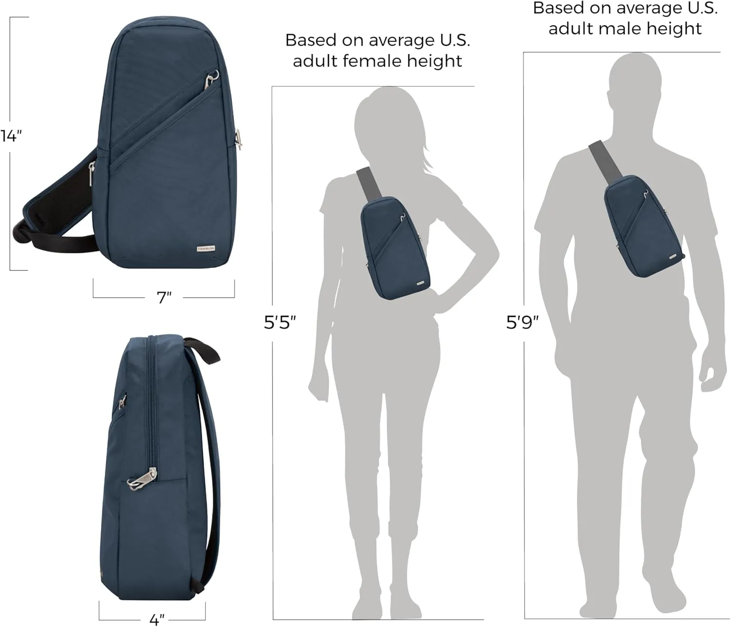 Travelon Anti-Theft Classic Sling Bag