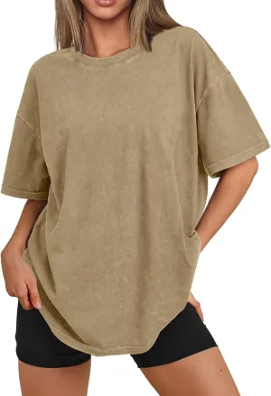 Trendy Queen Oversized Vintage T Shirts for Women Graphic Summer Top 2025 Y2k Short Sleeve Basic Cute Grunge Clothes