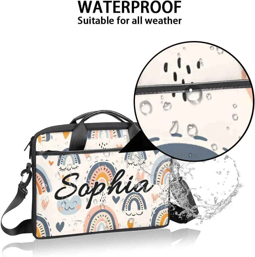 TropicalLife Personalized Laptop Bag 15 Inch Custom Sleeve Case with Handle Shoulder Strap Computer Messenger Bag