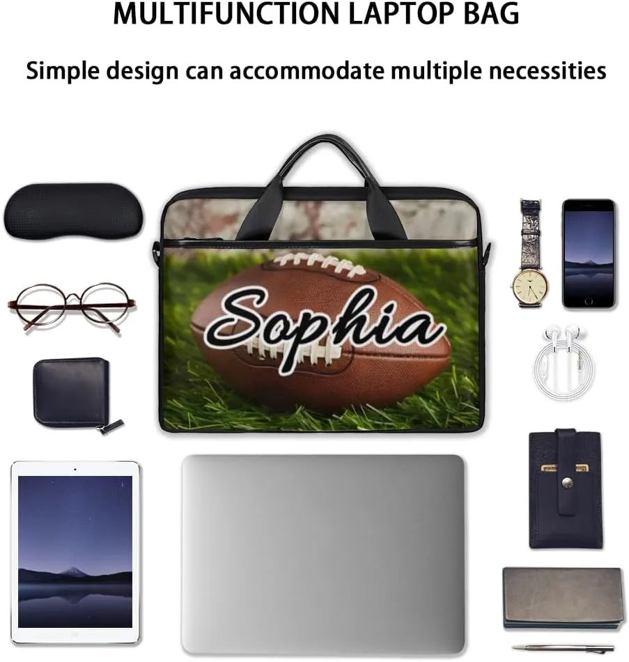 TropicalLife Personalized Laptop Bag 15 Inch Custom Sleeve Case with Handle Shoulder Strap Computer Messenger Bag