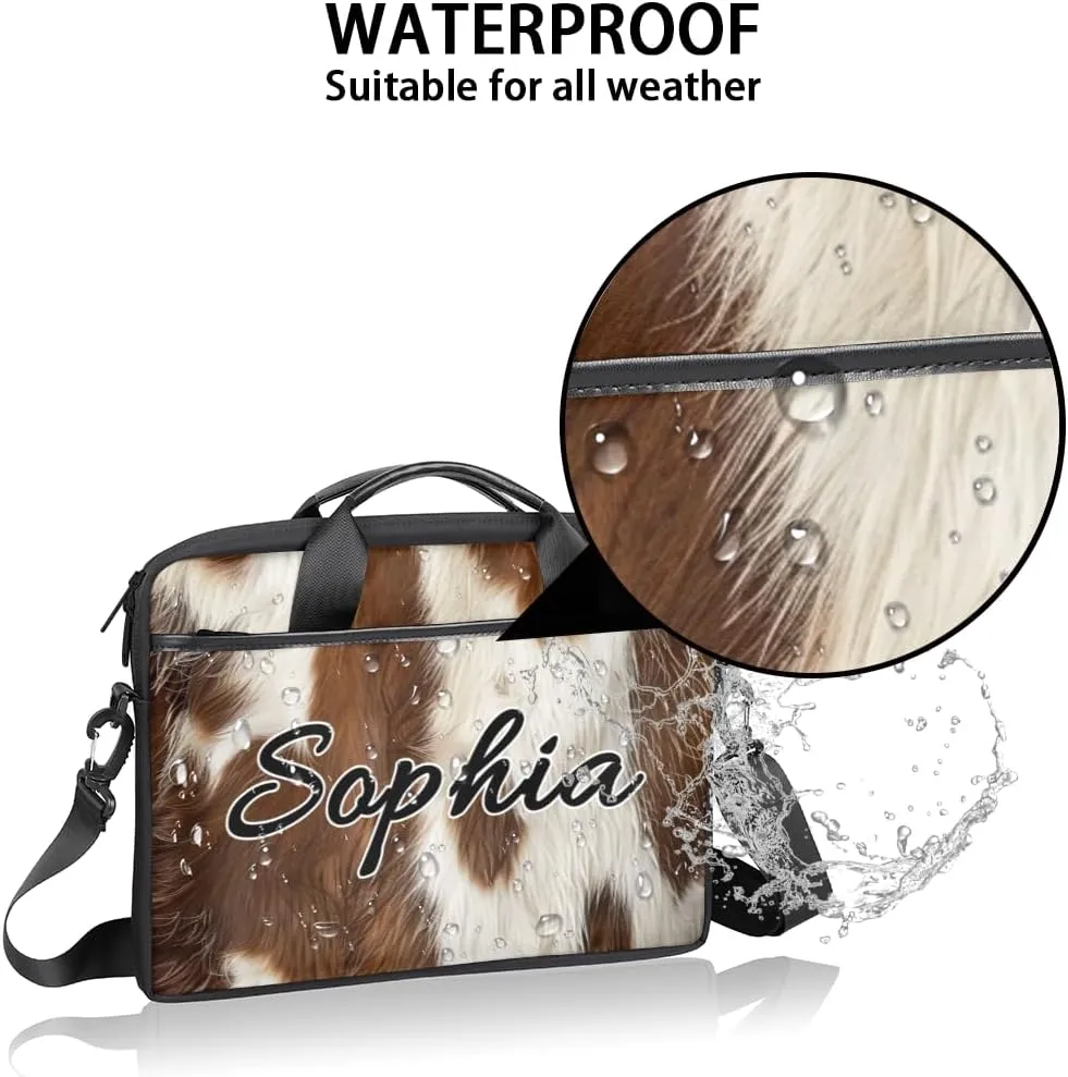 TropicalLife Personalized Laptop Bag 15 Inch Custom Sleeve Case with Handle Shoulder Strap Computer Messenger Bag