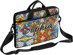 TropicalLife Personalized Laptop Bag 15 Inch Custom Sleeve Case with Handle Shoulder Strap Computer Messenger Bag