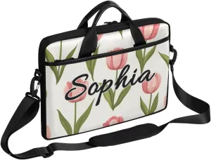 TropicalLife Personalized Laptop Bag 15 Inch Custom Sleeve Case with Handle Shoulder Strap Computer Messenger Bag