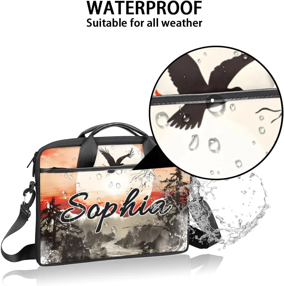 TropicalLife Personalized Laptop Bag 15 Inch Custom Sleeve Case with Handle Shoulder Strap Computer Messenger Bag
