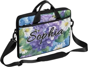 TropicalLife Personalized Laptop Bag 15 Inch Custom Sleeve Case with Handle Shoulder Strap Computer Messenger Bag