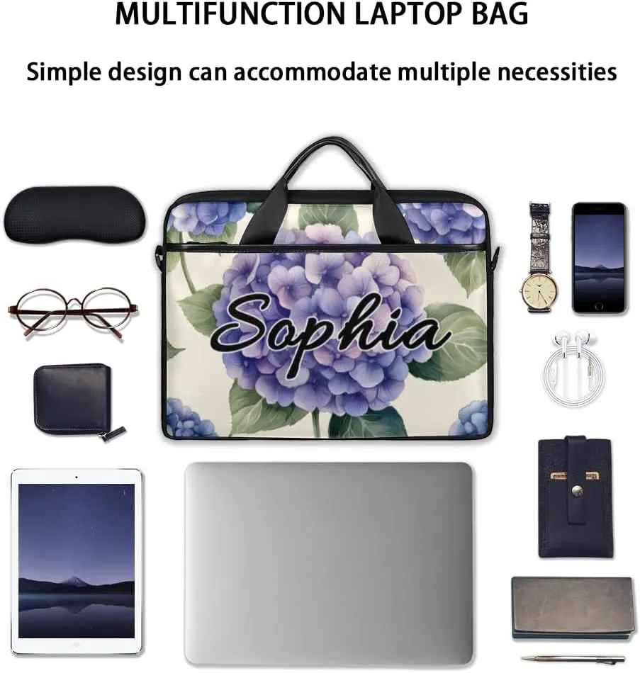 TropicalLife Personalized Laptop Bag 15 Inch Custom Sleeve Case with Handle Shoulder Strap Computer Messenger Bag