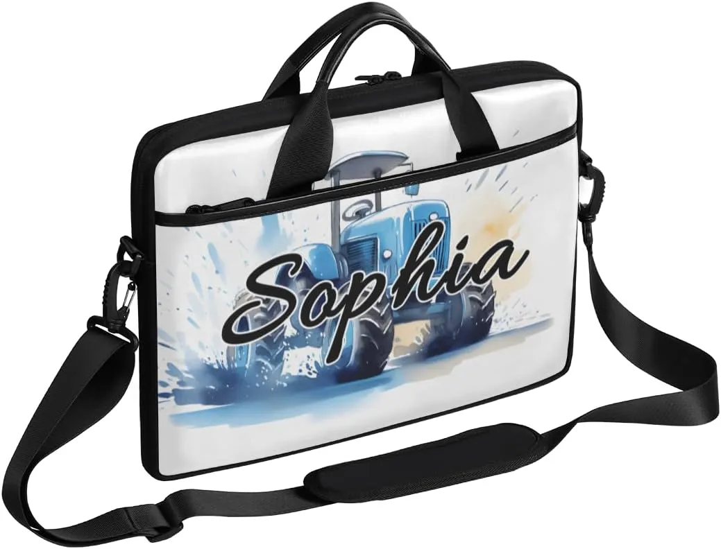 TropicalLife Personalized Laptop Bag 15 Inch Custom Sleeve Case with Handle Shoulder Strap Computer Messenger Bag