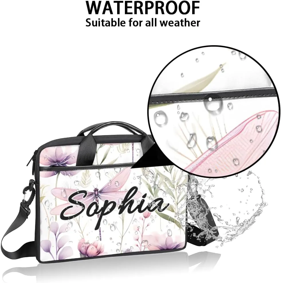 TropicalLife Personalized Laptop Bag 15 Inch Custom Sleeve Case with Handle Shoulder Strap Computer Messenger Bag
