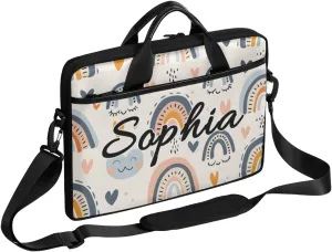 TropicalLife Personalized Laptop Bag 15 Inch Custom Sleeve Case with Handle Shoulder Strap Computer Messenger Bag