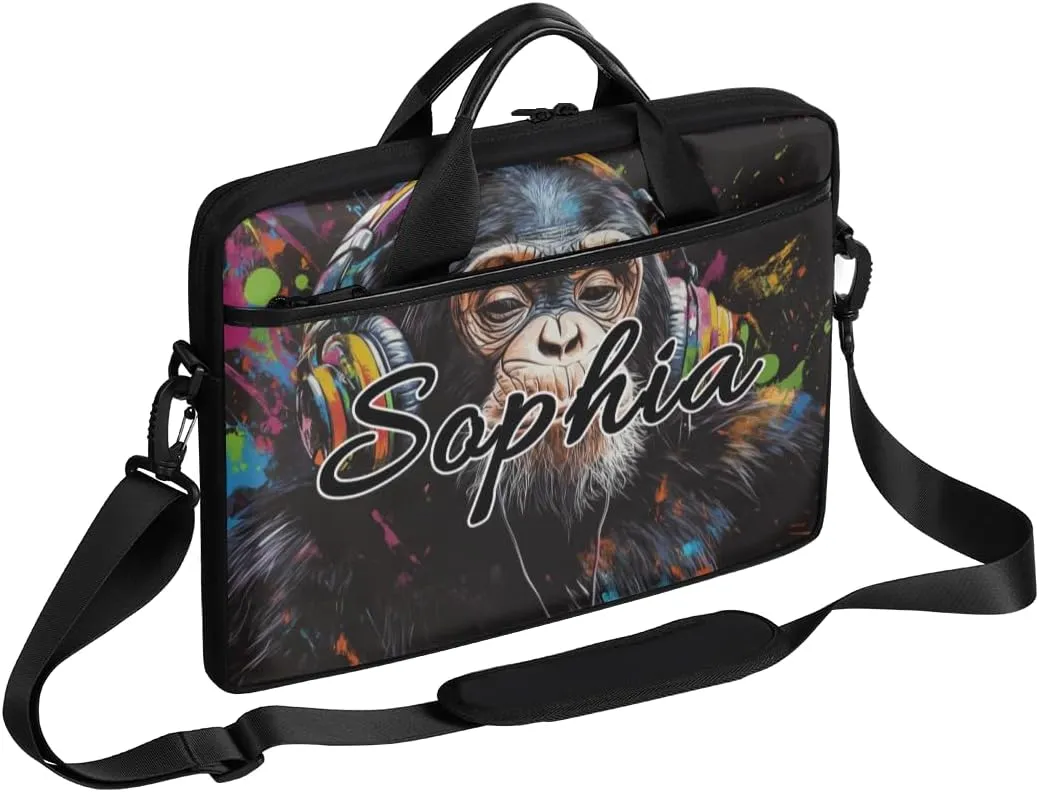TropicalLife Personalized Laptop Bag 15 Inch Custom Sleeve Case with Handle Shoulder Strap Computer Messenger Bag