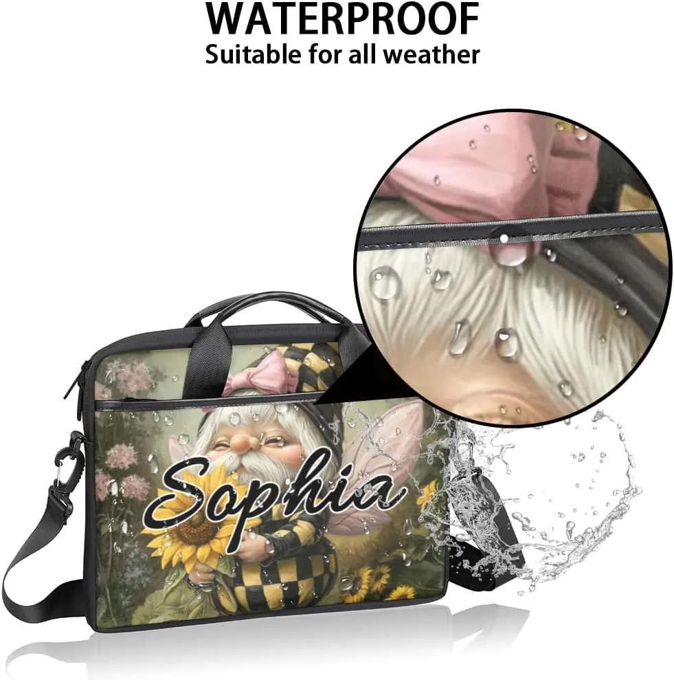 TropicalLife Personalized Laptop Bag 15 Inch Custom Sleeve Case with Handle Shoulder Strap Computer Messenger Bag