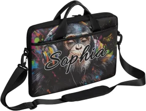 TropicalLife Personalized Laptop Bag 15 Inch Custom Sleeve Case with Handle Shoulder Strap Computer Messenger Bag