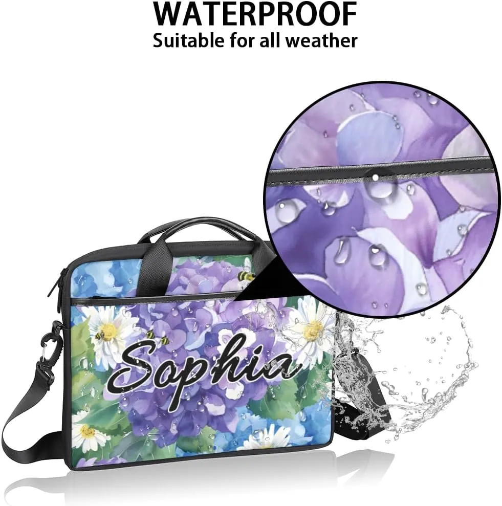 TropicalLife Personalized Laptop Bag 15 Inch Custom Sleeve Case with Handle Shoulder Strap Computer Messenger Bag