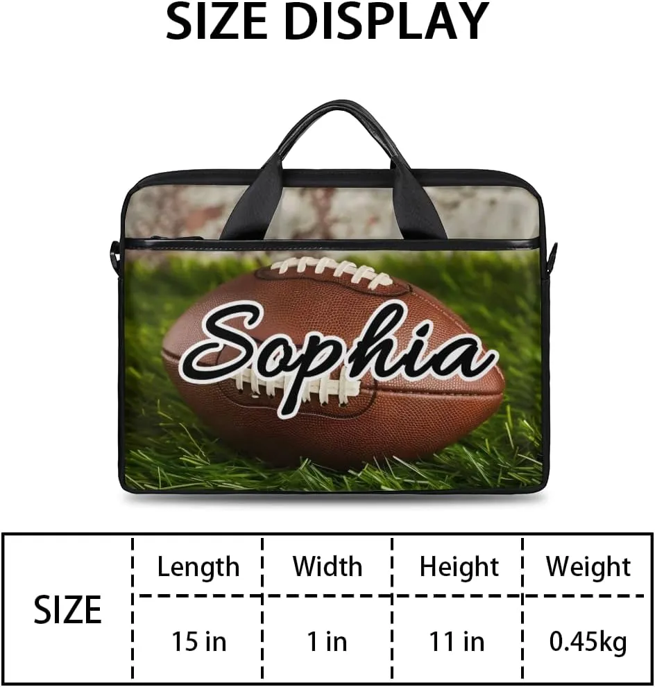 TropicalLife Personalized Laptop Bag 15 Inch Custom Sleeve Case with Handle Shoulder Strap Computer Messenger Bag