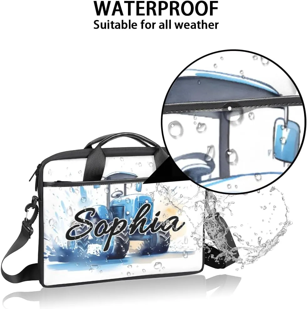 TropicalLife Personalized Laptop Bag 15 Inch Custom Sleeve Case with Handle Shoulder Strap Computer Messenger Bag