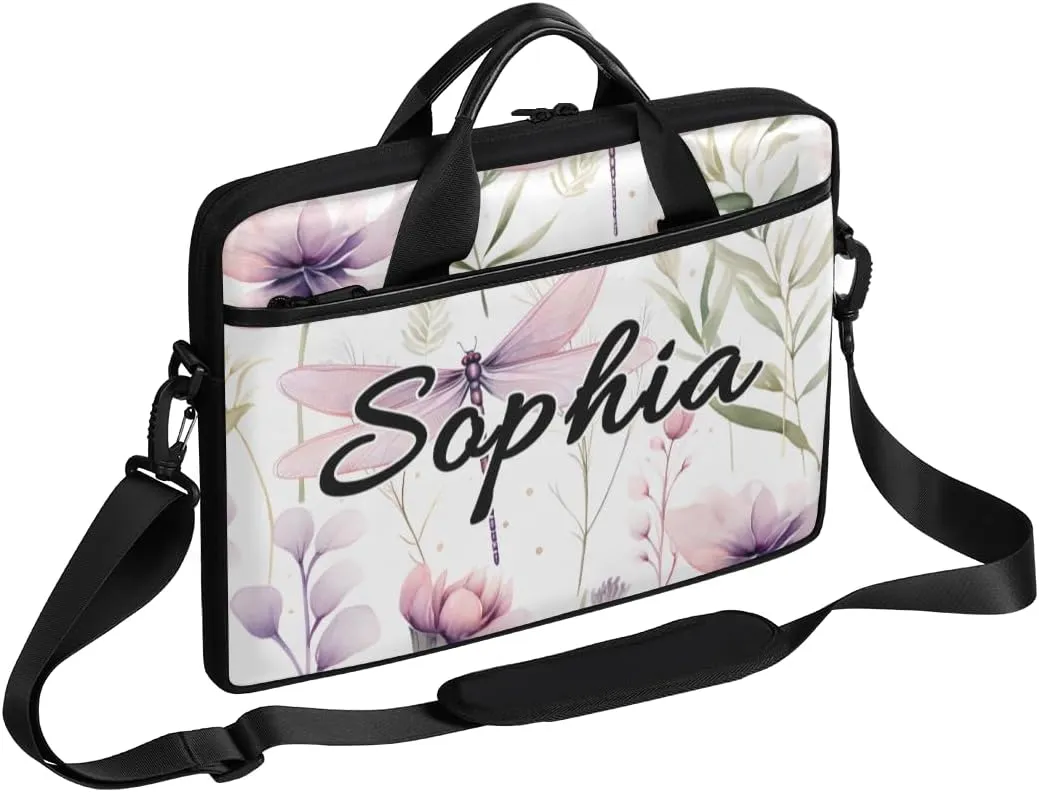 TropicalLife Personalized Laptop Bag 15 Inch Custom Sleeve Case with Handle Shoulder Strap Computer Messenger Bag