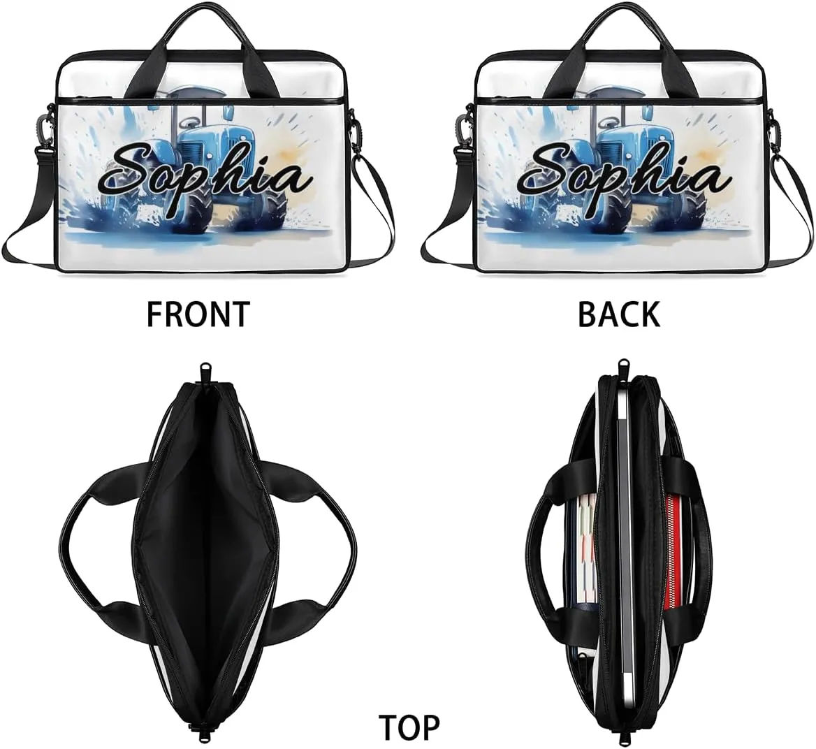 TropicalLife Personalized Laptop Bag 15 Inch Custom Sleeve Case with Handle Shoulder Strap Computer Messenger Bag
