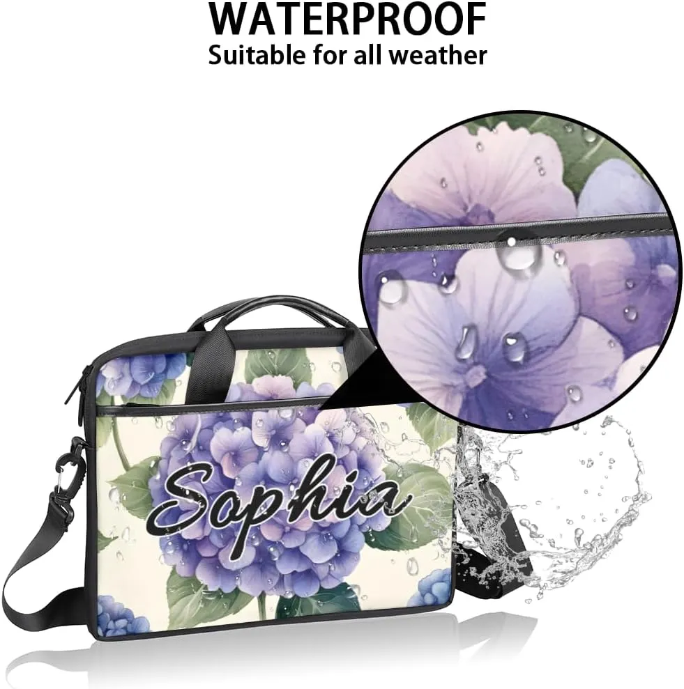 TropicalLife Personalized Laptop Bag 15 Inch Custom Sleeve Case with Handle Shoulder Strap Computer Messenger Bag