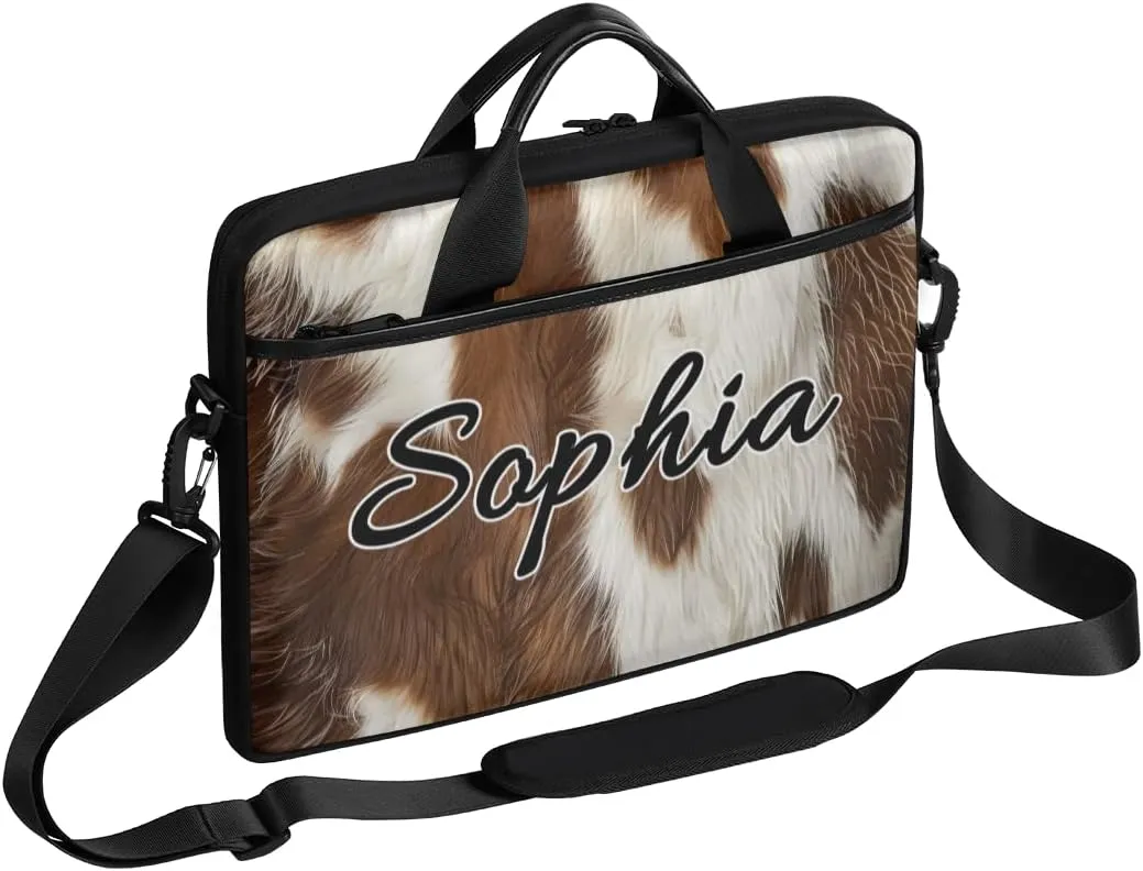 TropicalLife Personalized Laptop Bag 15 Inch Custom Sleeve Case with Handle Shoulder Strap Computer Messenger Bag