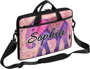 TropicalLife Personalized Laptop Bag 15 Inch Custom Sleeve Case with Handle Shoulder Strap Computer Messenger Bag