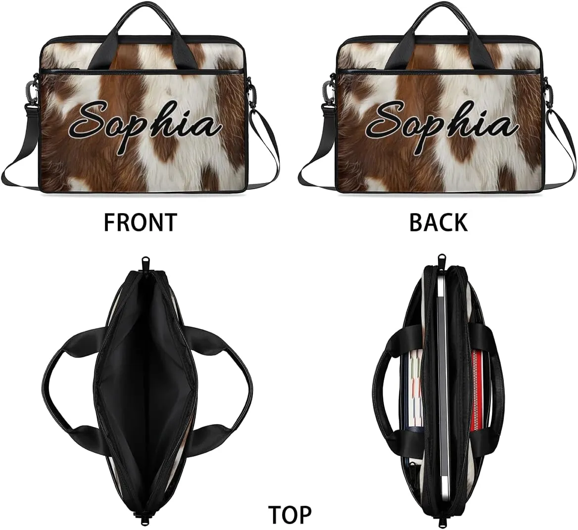 TropicalLife Personalized Laptop Bag 15 Inch Custom Sleeve Case with Handle Shoulder Strap Computer Messenger Bag