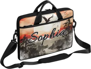 TropicalLife Personalized Laptop Bag 15 Inch Custom Sleeve Case with Handle Shoulder Strap Computer Messenger Bag