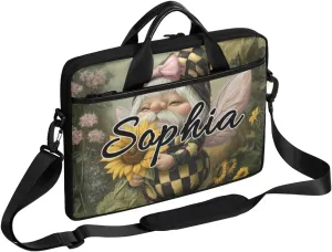 TropicalLife Personalized Laptop Bag 15 Inch Custom Sleeve Case with Handle Shoulder Strap Computer Messenger Bag