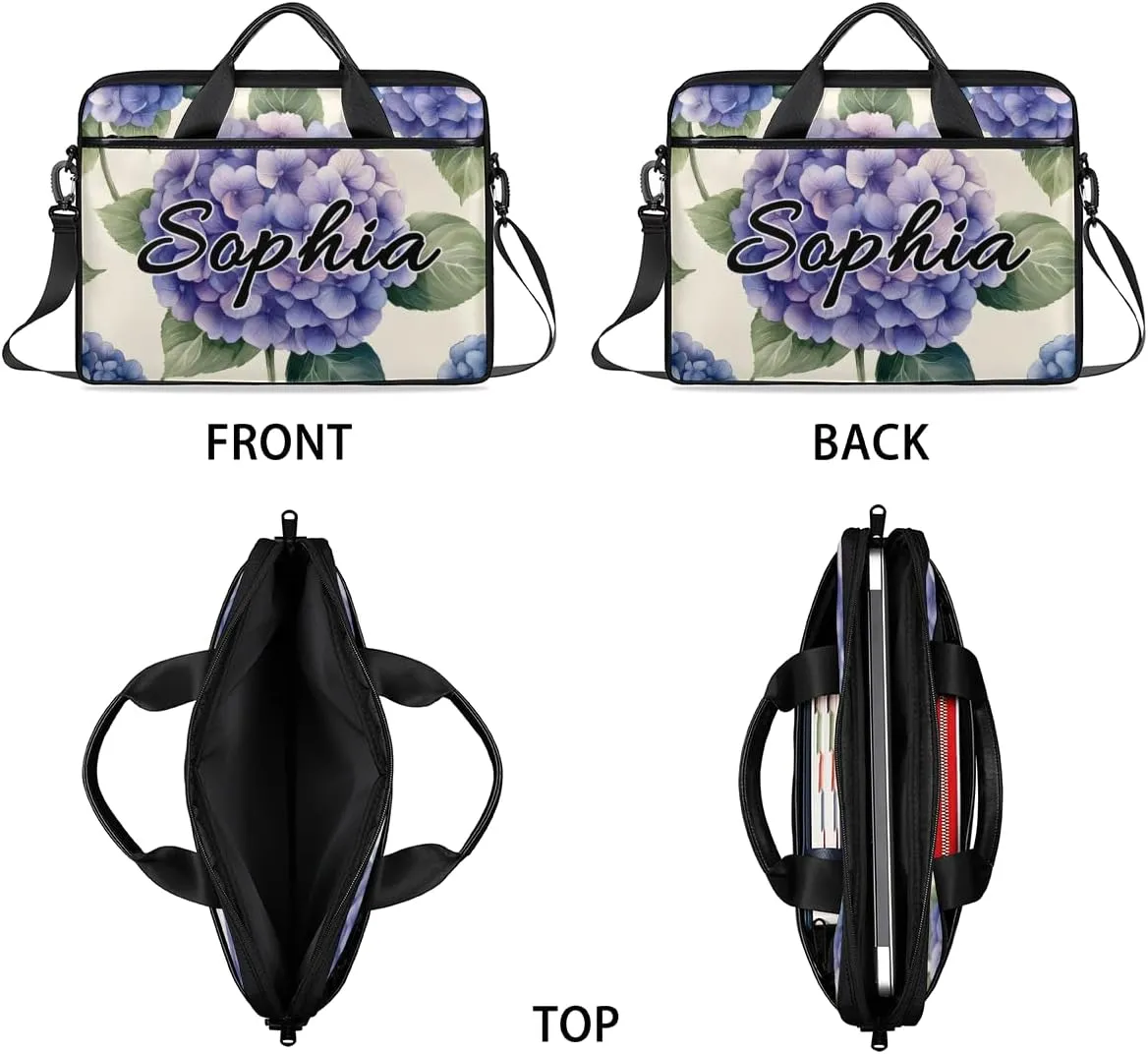 TropicalLife Personalized Laptop Bag 15 Inch Custom Sleeve Case with Handle Shoulder Strap Computer Messenger Bag