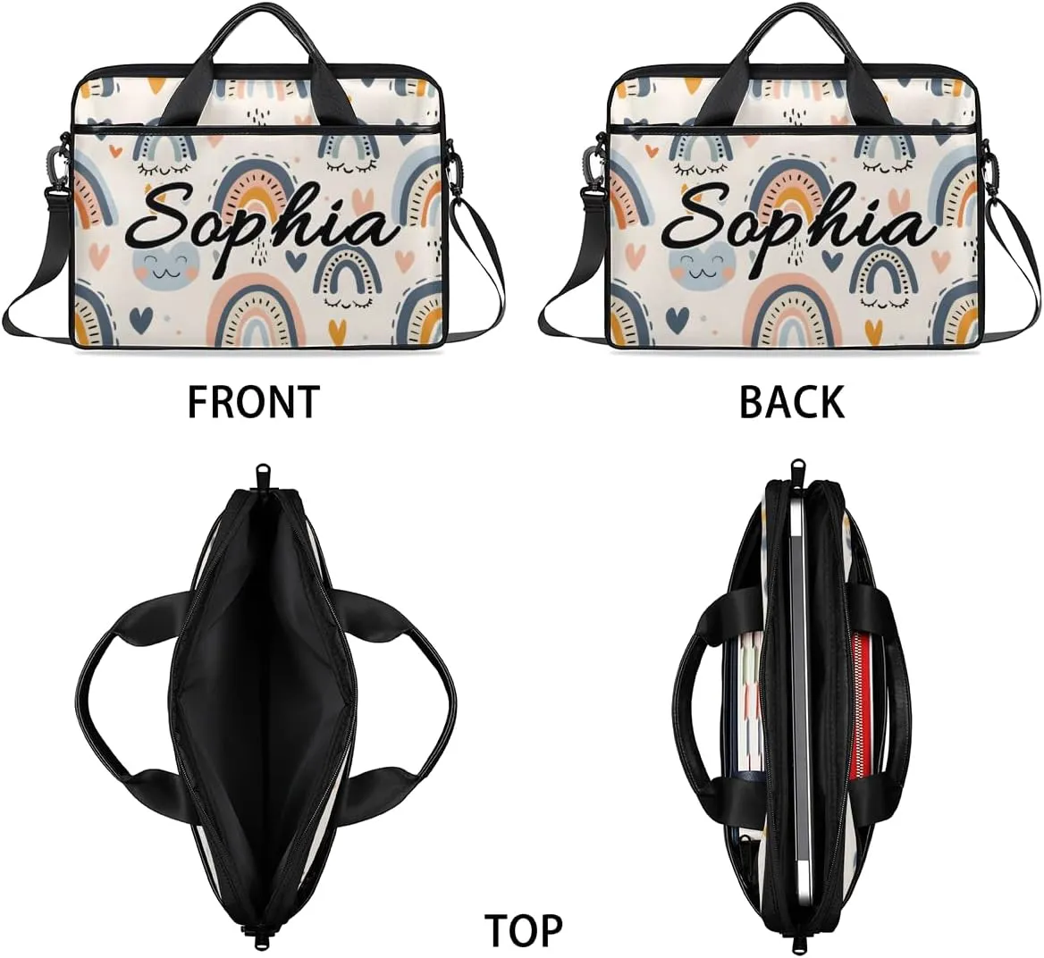 TropicalLife Personalized Laptop Bag 15 Inch Custom Sleeve Case with Handle Shoulder Strap Computer Messenger Bag