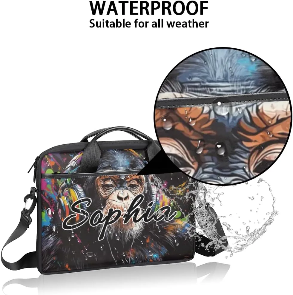 TropicalLife Personalized Laptop Bag 15 Inch Custom Sleeve Case with Handle Shoulder Strap Computer Messenger Bag