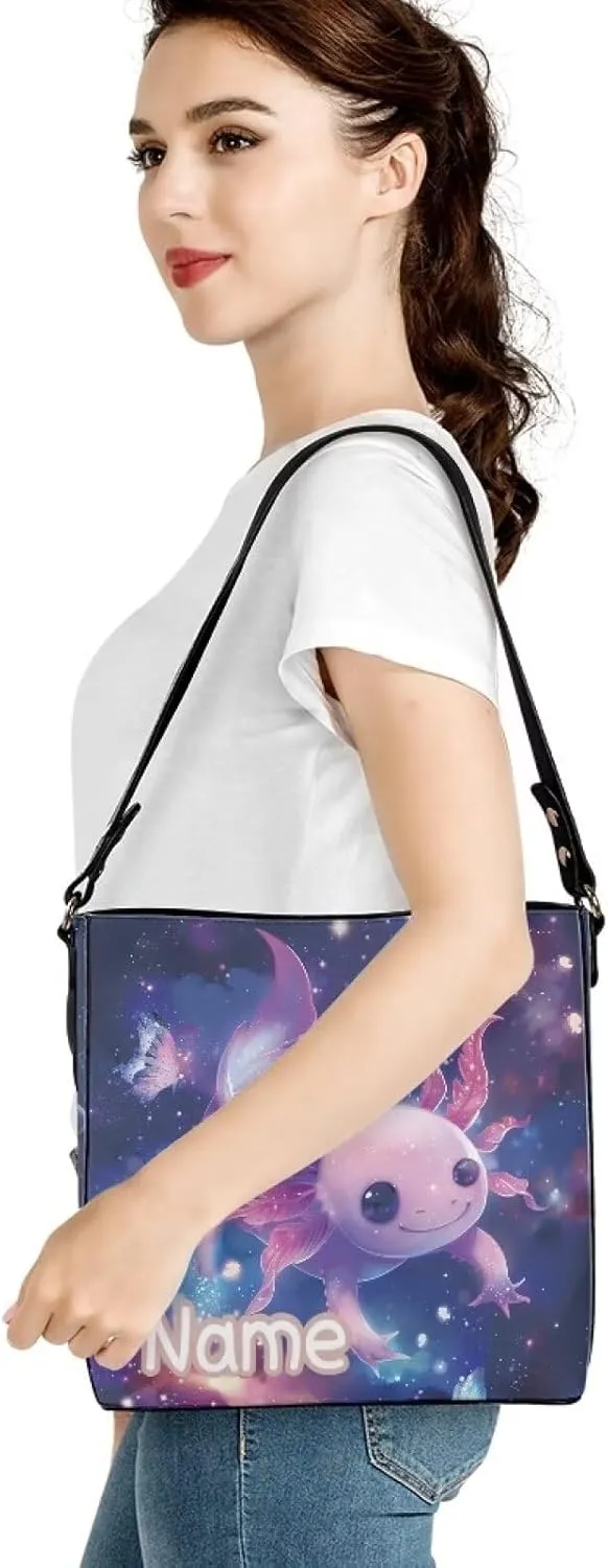 Tuoxiukan Personalized Tote Bags for Women Custom Handbags with Logo Shoulder Cross-body Bucket Bags Gifts for Her