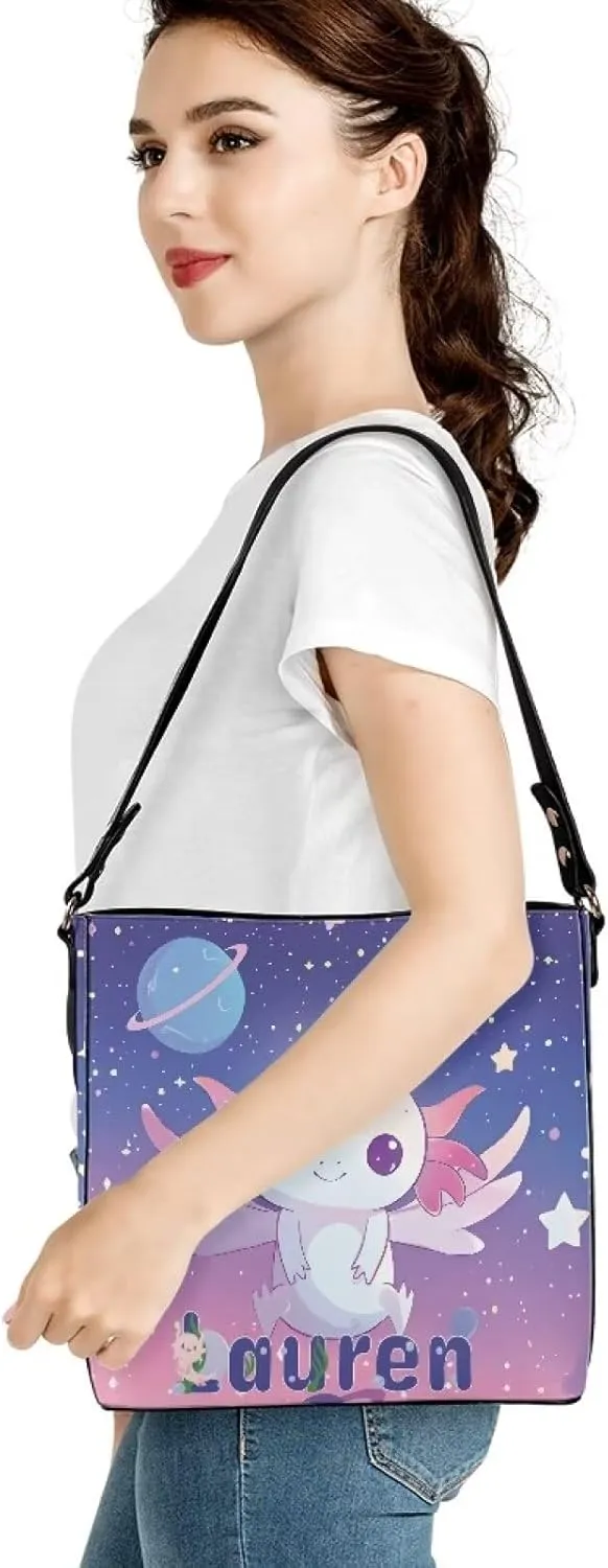 Tuoxiukan Personalized Tote Bags for Women Custom Handbags with Logo Shoulder Cross-body Bucket Bags Gifts for Her