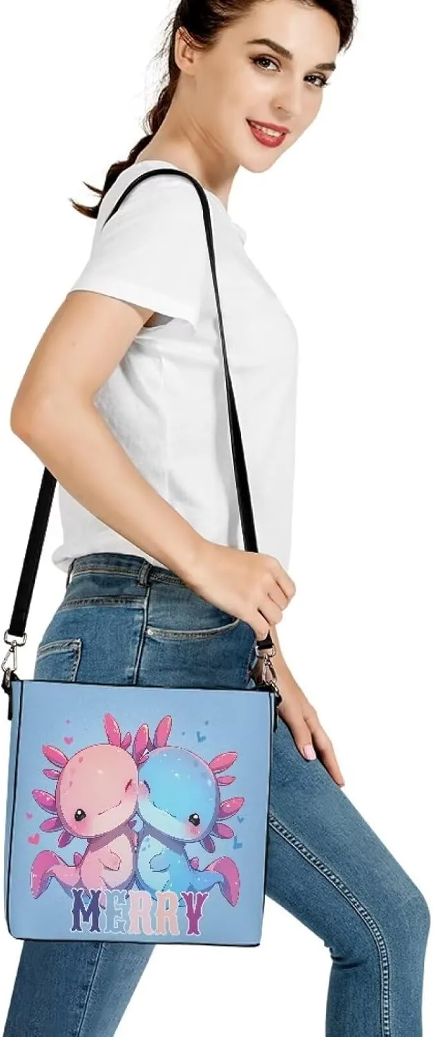 Tuoxiukan Personalized Tote Bags for Women Custom Handbags with Logo Shoulder Cross-body Bucket Bags Gifts for Her