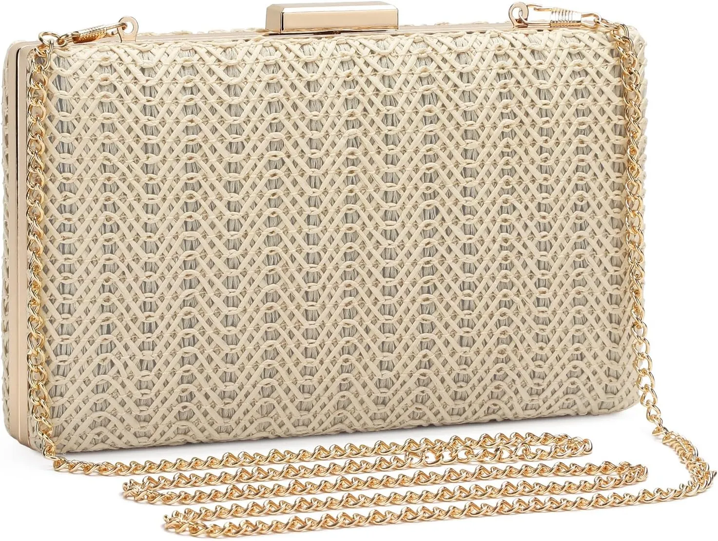 UBORSE Straw Clutch Purse for Women Summer Woved Beach Evening Handbag Garden Party Designer Shoulder Crossbody Bag