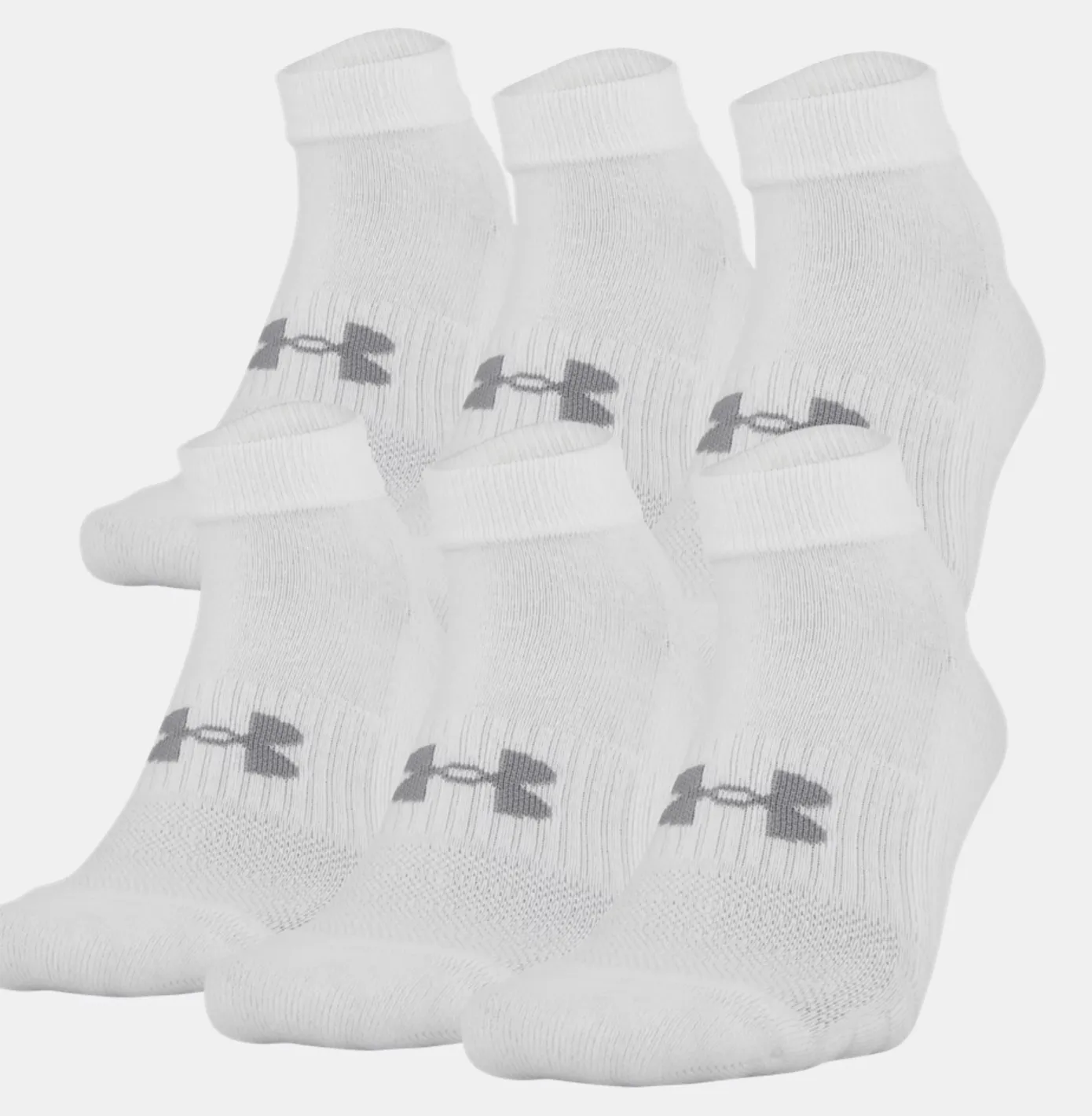 Under Armour 6 Pack Training Cotton Lo Cut Sock - U6735C6