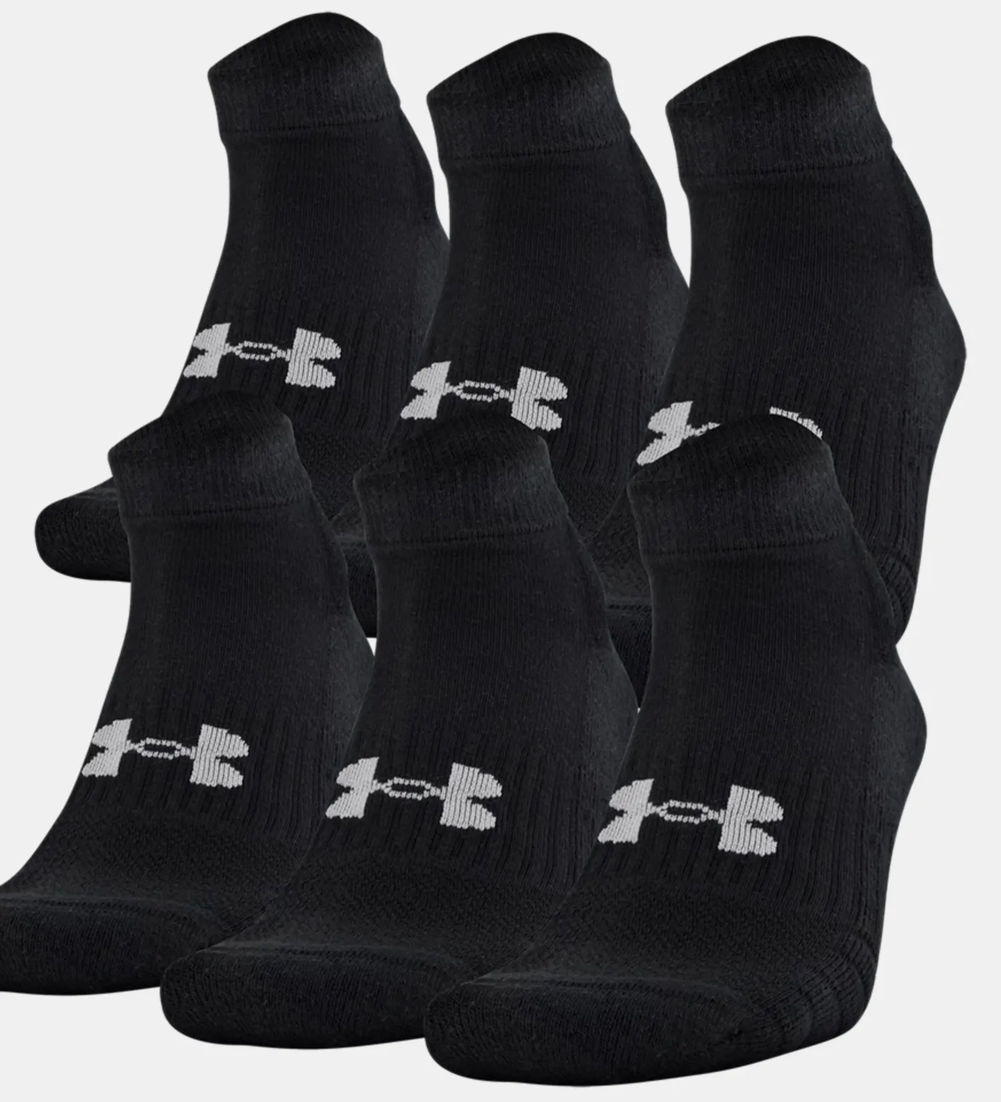 Under Armour 6 Pack Training Cotton Lo Cut Sock - U6735C6