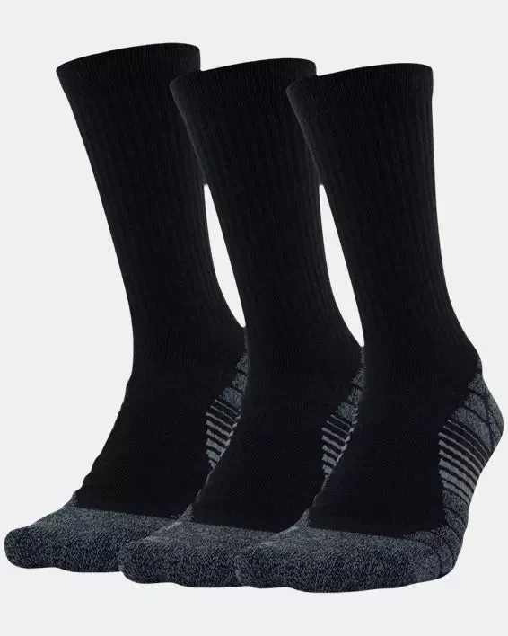 Under Armour ELEVATED Cushioned Crew Black Socks
