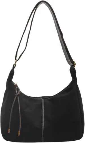 Vintage Chic Suede Tote Bag Shoulder Bag Satchel Purse Slouchy Underarm Bag Work Commute Bag Hobo Bag for Women Girls