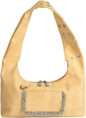 Vintage French Suede Underarm Bag Chic Shoulder Bag Satchel Purse Hobo Tote Bag Trendy Handbag for Women Girls