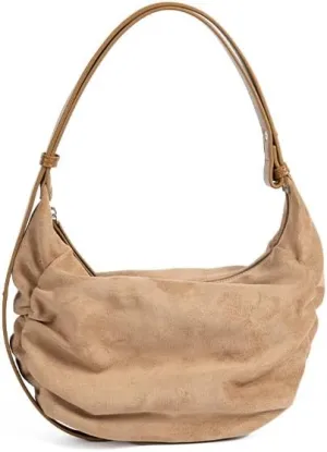 Vintage Pleated Shoulder Bag Suede Crossbody Bag Purse Satchel Chic underarm Bag Handbag Tote Bag for Women Girls