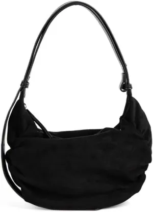 Vintage Pleated Shoulder Bag Suede Crossbody Bag Purse Satchel Chic underarm Bag Handbag Tote Bag for Women Girls