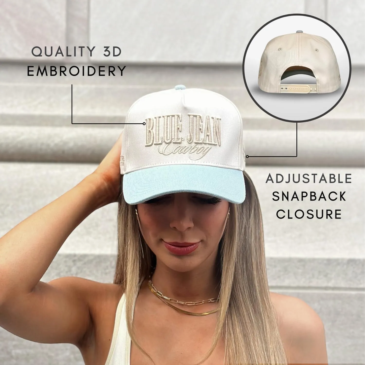 Vintage Western Trucker Hat | Men & Women | Country Cute Caps for Cowgirls Cowboys | Camo Denim Embroidered Cotton | Snapback
