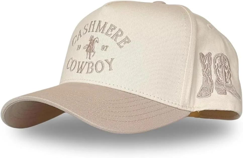 Vintage Western Trucker Hat | Men & Women | Country Cute Caps for Cowgirls Cowboys | Camo Denim Embroidered Cotton | Snapback