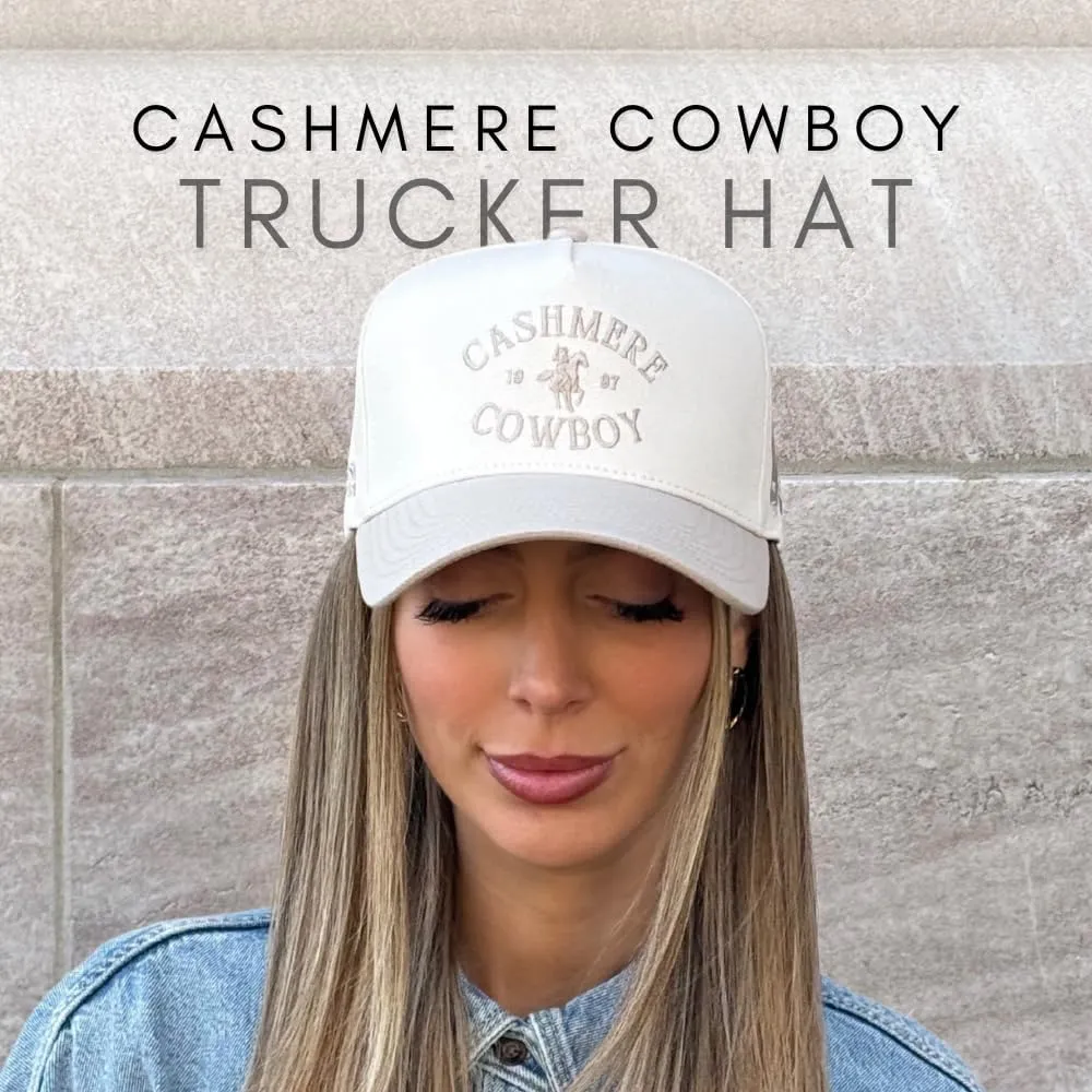 Vintage Western Trucker Hat | Men & Women | Country Cute Caps for Cowgirls Cowboys | Camo Denim Embroidered Cotton | Snapback