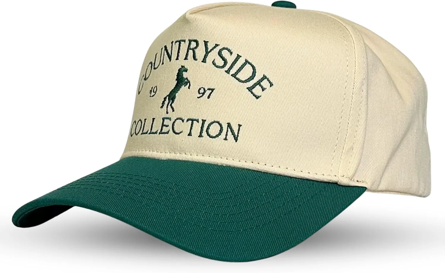 Vintage Western Trucker Hat | Men & Women | Country Cute Caps for Cowgirls Cowboys | Camo Denim Embroidered Cotton | Snapback