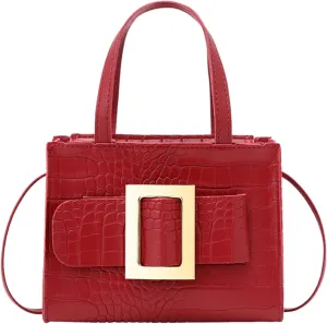 Waterproof Shoulder Bags for Women Cute Hobo Tote Handbags Mini Clutch Purses with Zipper Closure Messenger Bag(Red)