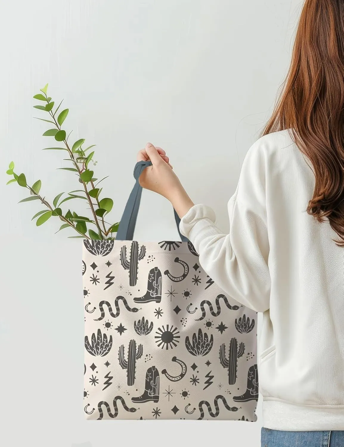 Western Tote Bag, Western Stuff for Women, Western Reusable Grocery Bags Shopping Bags